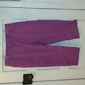 Kim Roger's 12p purple polka dot capri